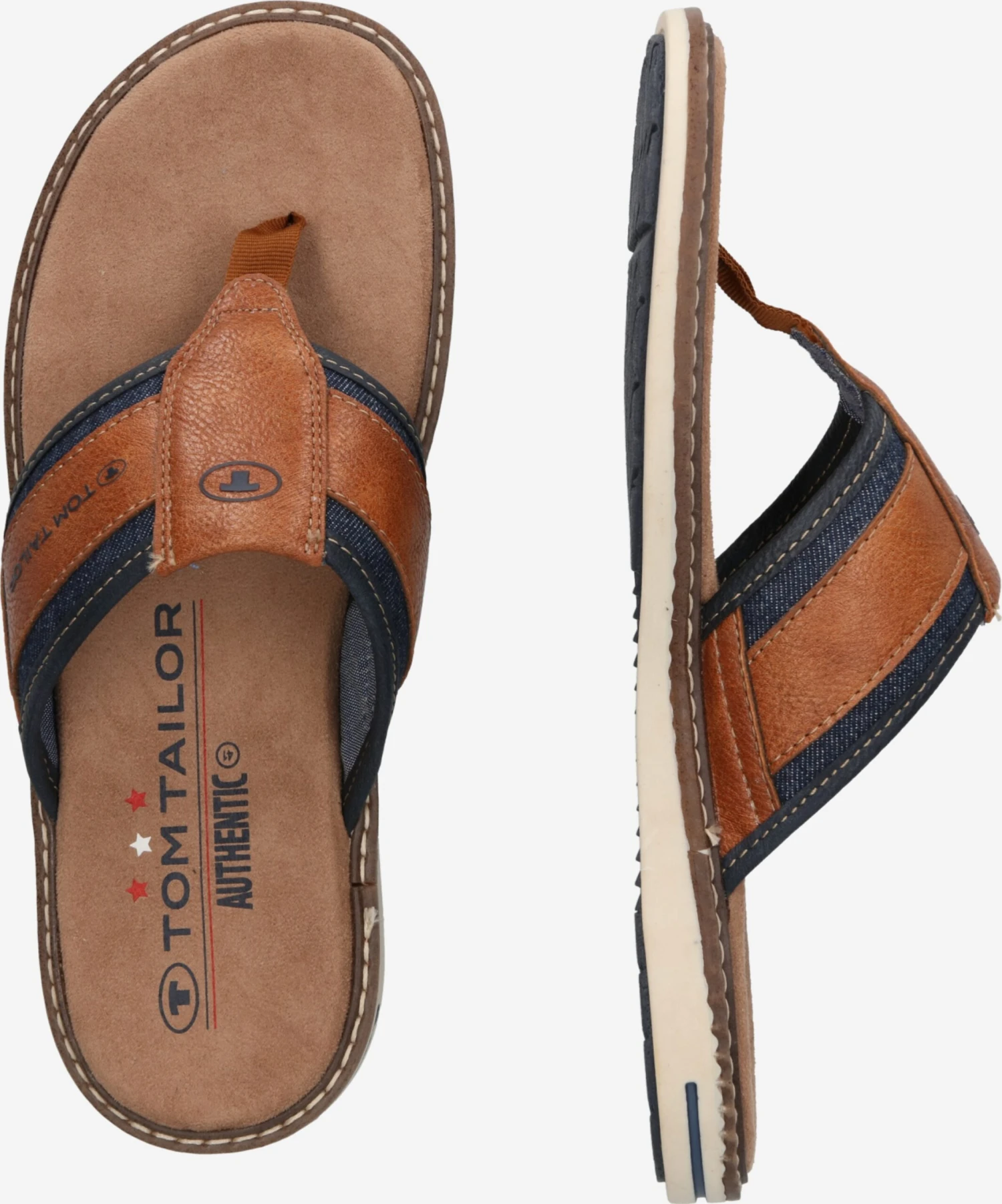 Tom Tailor Slippers Teenslippers Heren Cognac 4 Tom Tailor Slippers Teenslippers Heren Cognac - Afbeelding 2