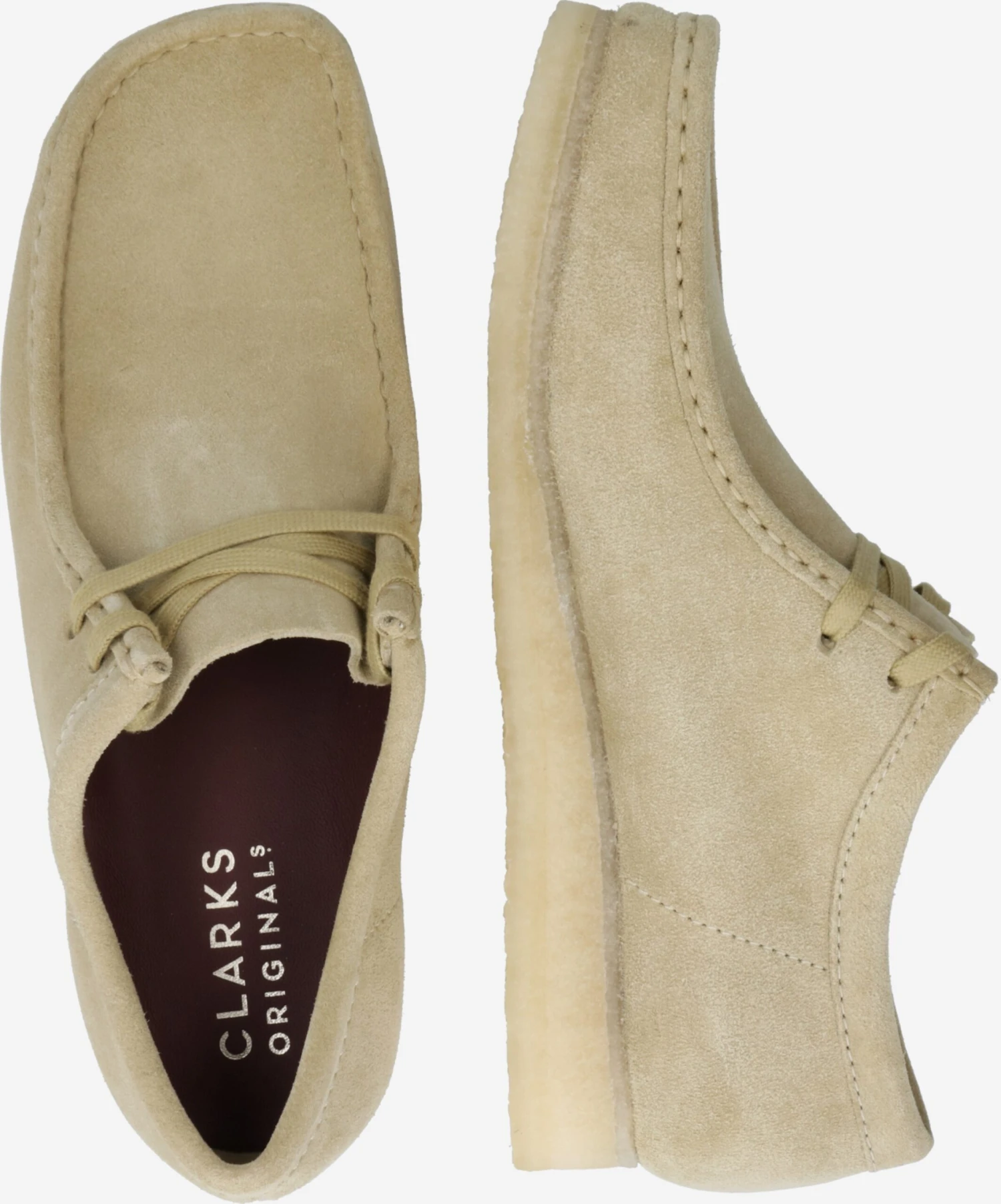 Clarks Originals Casual Veterschoenen Veterschoen Wallabee Heren Beige 4 Clarks Originals Casual Veterschoenen Veterschoen Wallabee Heren Beige - Afbeelding 2