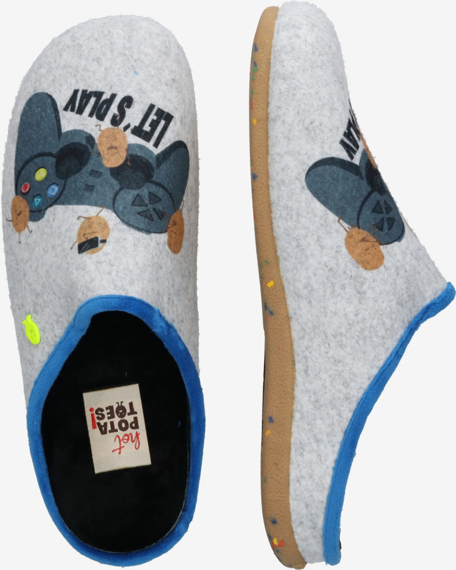 Hot Potatoes Pantoffels Huisschoen SLANEY Heren Grijs 4 Hot Potatoes Pantoffels Huisschoen SLANEY Heren Grijs - Afbeelding 2