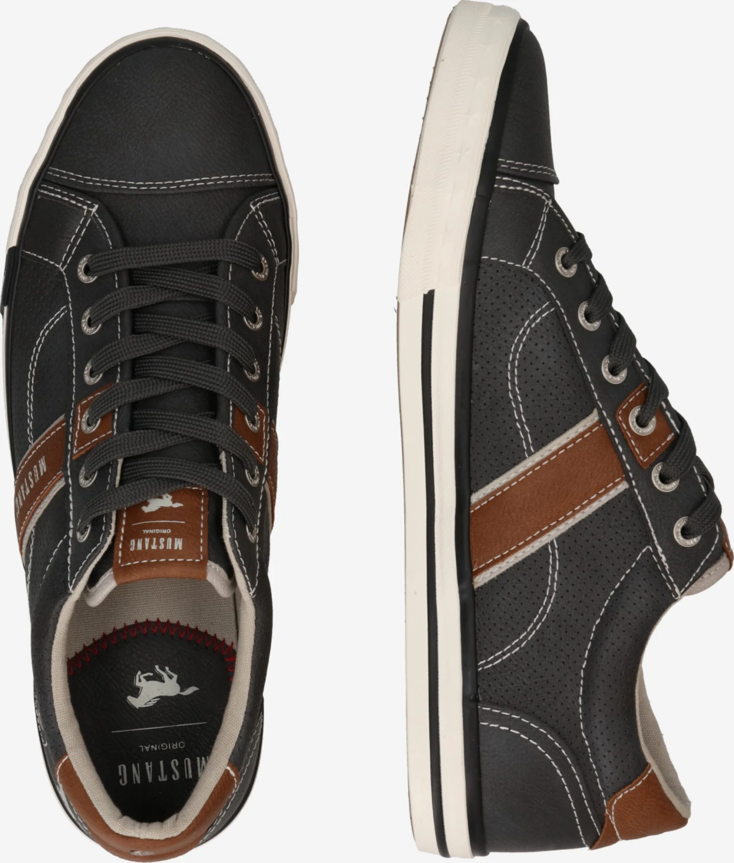 Mustang Skate Sneakers Sneakers Laag Heren Donkergrijs 4 Mustang Skate Sneakers Sneakers Laag Heren Donkergrijs - Afbeelding 2