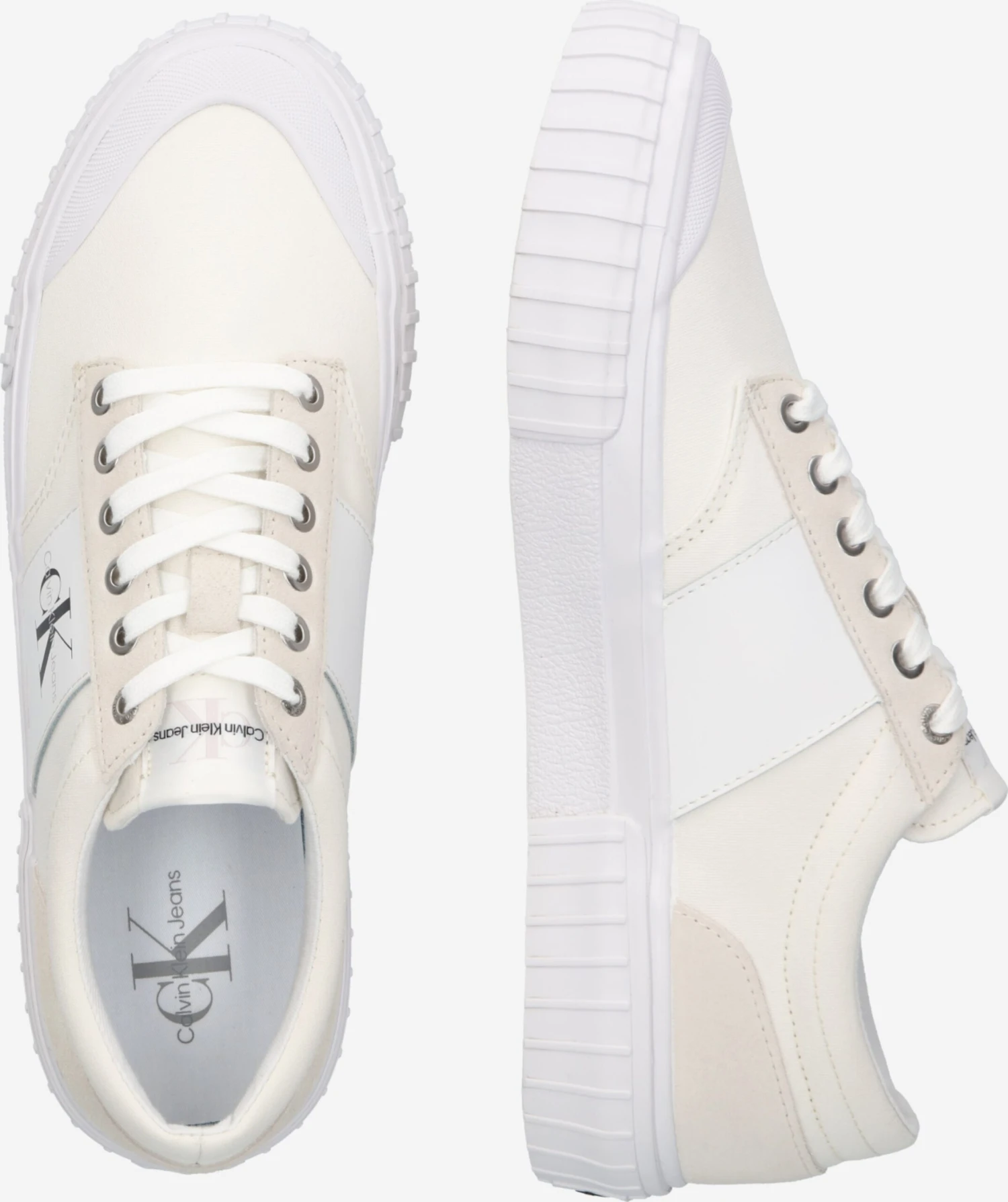 Calvin Klein Jeans Skate Sneakers Sneakers Laag New Skater Heren Offwhite / Wolwit 4 Calvin Klein Jeans Skate Sneakers Sneakers Laag New Skater Heren Offwhite / Wolwit - Afbeelding 2